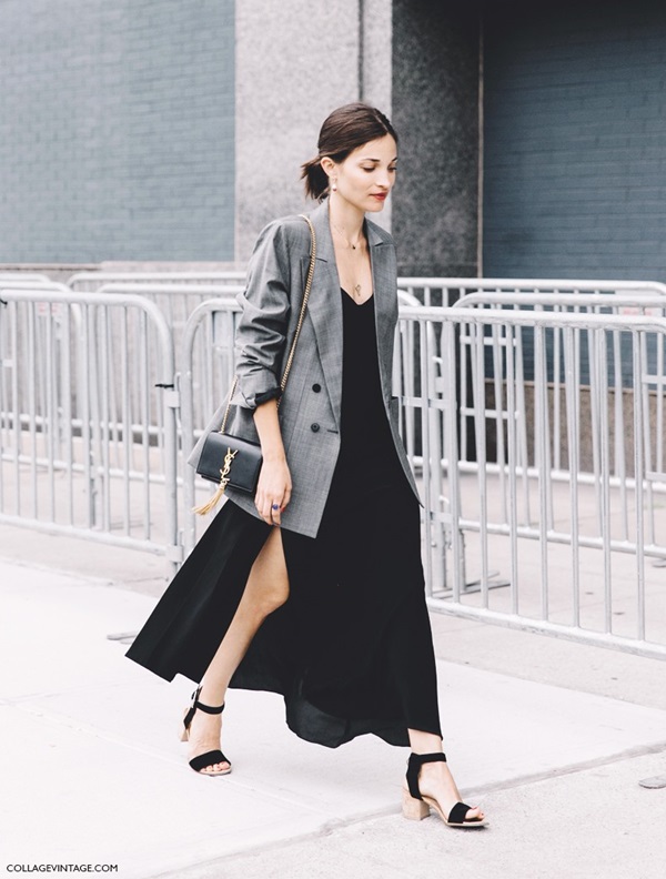New_York_Fashion_Week-Spring_Summer-2016-Street-Style-Maria_Dueñas_Jacobs-Grey_Blazer-Long_Dress-Saint_Laurent_Bag-2-790x1185